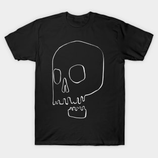 Hand-drawn white skull T-Shirt